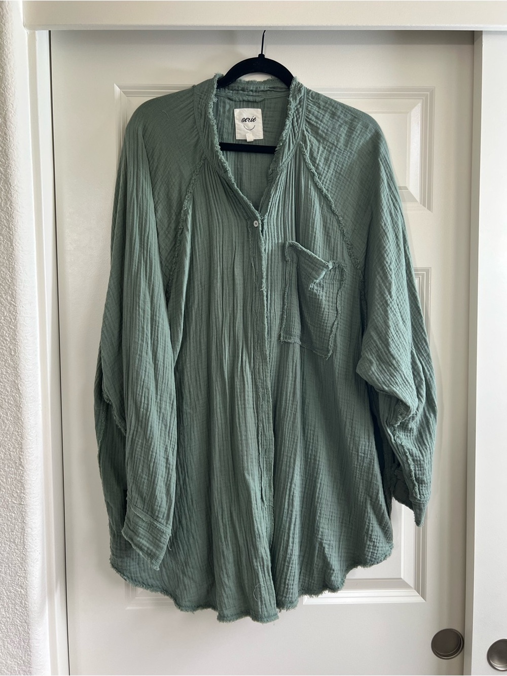 Aerie Gauzy Coverup Shirt